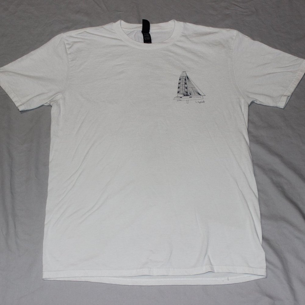 Cream 'Sailboat' Graphic T-Shirt